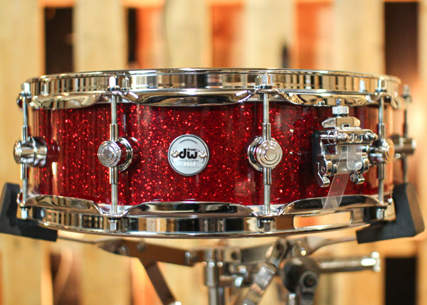 DW 4x14 Collector's Maple VLT Ruby Glass Snare Drum - SO#1350002