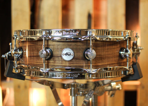 DW 4x14 Collector's Pure Walnut Natural Lacquer over Quilted Walnut Snare Drum - SO#1424831