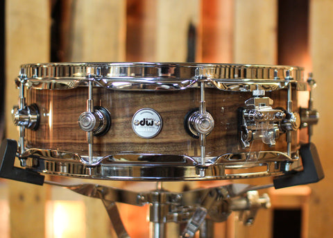 DW 4x14 Collector's Pure Walnut Natural Lacquer over Quilted Walnut Snare Drum - SO#1424831