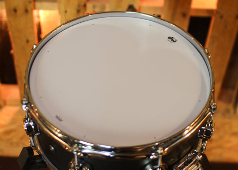 DW 5.5x13 Collector's 3mm Black Powder Coated Aluminum Snare Drum