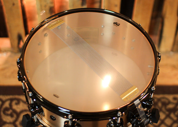DW 5.5x14 Collector's 3mm Brushed Bell Bronze Snare Drum w/ Black Nickel Hardware - DRVZ5514SVN