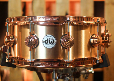DW 5.5x14 Collector's 3mm Brushed Bell Bronze Snare Drum w/ Copper Hardware - DRVZ5514SVP