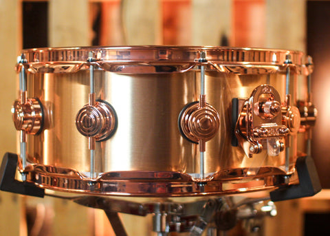 DW 5.5x14 Collector's 3mm Brushed Bell Bronze Snare Drum w/ Copper Hardware - DRVZ5514SVP