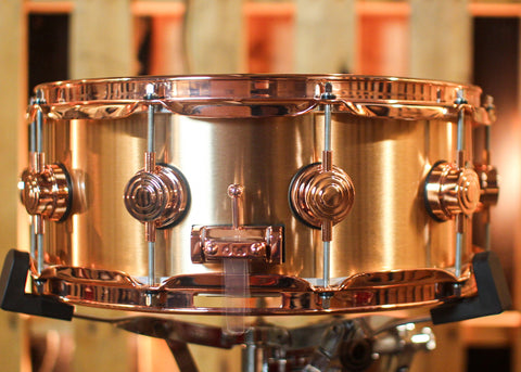 DW 5.5x14 Collector's 3mm Brushed Bell Bronze Snare Drum w/ Copper Hardware - DRVZ5514SVP