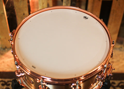 DW 5.5x14 Collector's 3mm Brushed Bell Bronze Snare Drum w/ Copper Hardware - DRVZ5514SVP