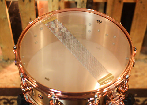 DW 5.5x14 Collector's 3mm Brushed Bell Bronze Snare Drum w/ Copper Hardware - DRVZ5514SVP