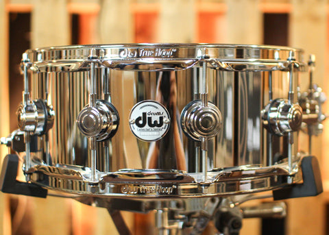 DW 5.5x14 Collector's 3mm Polished Chrome over Steel Snare Drum - DRVS5514SPC