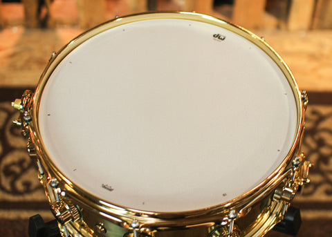 DW 5.5x14 Collector's Bell Brass Snare Drum w/ Gold Hardware - DRVN5514SPG