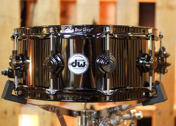 DW 5.5x14 Collector's Black Nickel over Brass Snare Drum w/ Black Nickel Hardware