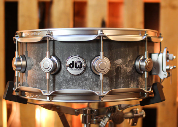 DW 5.5x14 Collector's Concrete Snare Drum w/ Satin Chrome Hardware