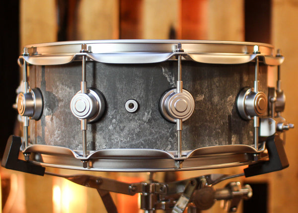 DW 5.5x14 Collector's Concrete Snare Drum w/ Satin Chrome Hardware