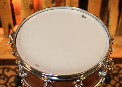 DW 5.5x14 Collector's Maple Mahogany Natural Hard Satin Snare Drum - SO#1326687