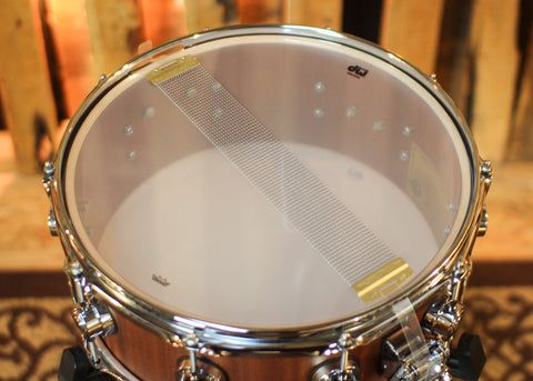 DW 5.5x14 Collector's Maple Mahogany Natural Hard Satin Snare Drum - SO#1326687