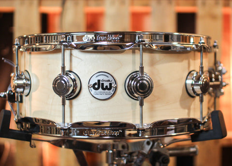 DW 5.5x14 Collector's Maple Natural Satin Oil True Sonic Snare Drum - SO#1349878