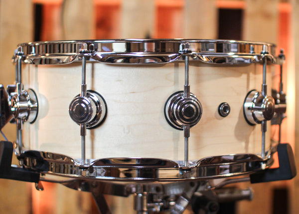 DW 5.5x14 Collector's Maple Natural Satin Oil True Sonic Snare Drum - SO#1349878