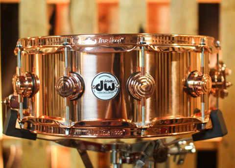 DW 5.5x14 Collector's Polished Copper Snare Drum w/ Copper Hardware - DRVP5514SPP
