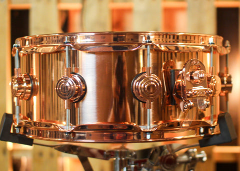 DW 5.5x14 Collector's Polished Copper Snare Drum w/ Copper Hardware - DRVP5514SPP