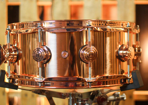 DW 5.5x14 Collector's Polished Copper Snare Drum w/ Copper Hardware - DRVP5514SPP