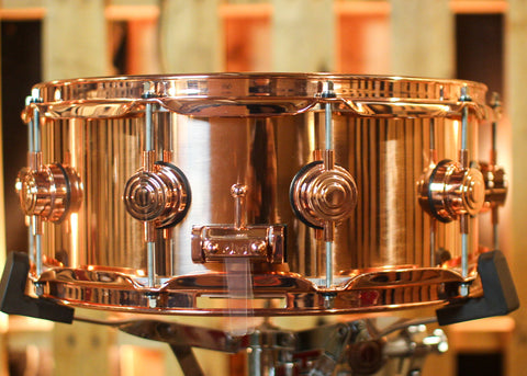 DW 5.5x14 Collector's Polished Copper Snare Drum w/ Copper Hardware - DRVP5514SPP