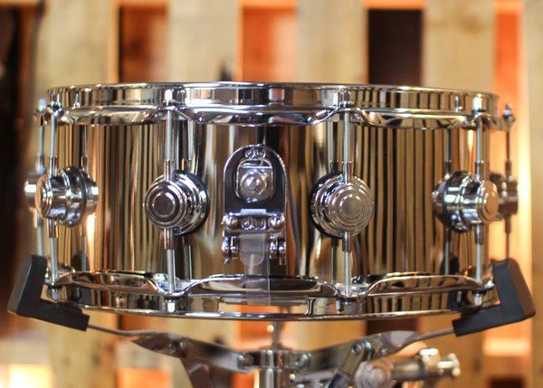DW 5.5x14 Collector's Polished Nickel over Brass Snare Drum
