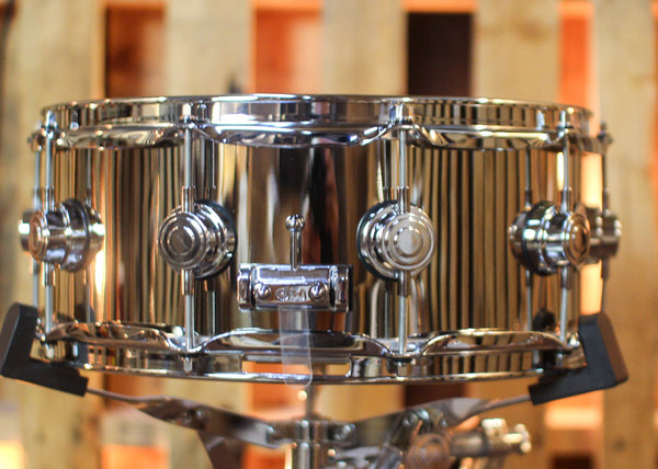 DW 5.5x14 Collector's Polished Nickel over Brass Snare Drum