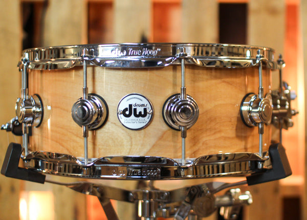 DW 5.5x14 Collector's Pure Birch HVLT Natural Lacquer Snare Drum - SO#1424783