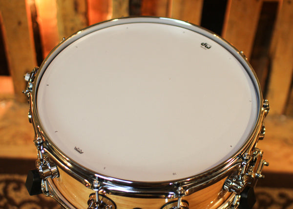 DW 5.5x14 Collector's Pure Birch HVLT Natural Lacquer Snare Drum - SO#1424783