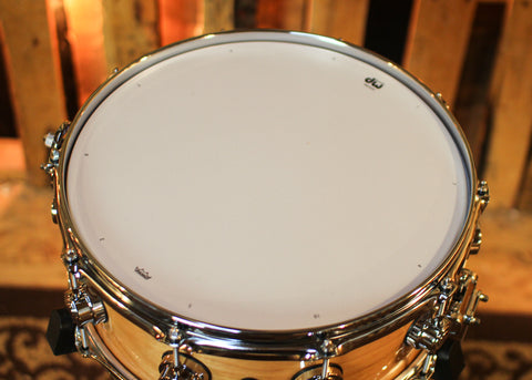 DW 5.5x14 Collector's Pure Birch HVLT Natural Lacquer Snare Drum - SO#1424783