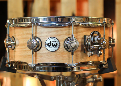 DW 5.5x14 Collector's Pure Oak HVLT Natural Hard Satin Snare Drum - SO#1424763