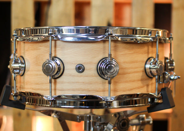 DW 5.5x14 Collector's Pure Oak HVLT Natural Hard Satin Snare Drum - SO#1424763