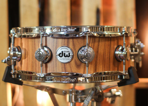 DW 5x14 Collector's Maple 333 Natural Hard Satin over Santos Rosewood Snare Drum - SO#1448314