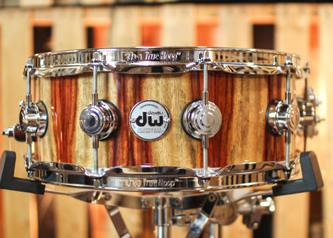 DW 5x14 Collector's Maple 333 Candy Stripe Padauk Snare Drum - SO#1315786