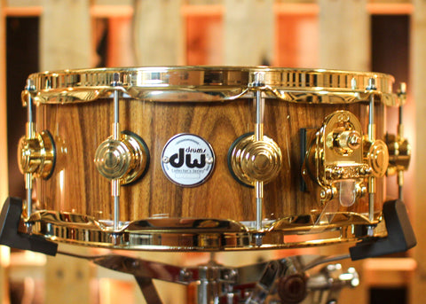 DW 5x14 Collector's Maple 333 Natural Lacquer over Santos Rosewood Snare Drum - SO#1409985