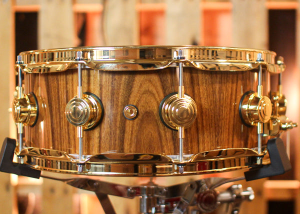 DW 5x14 Collector's Maple 333 Natural Lacquer over Santos Rosewood Snare Drum - SO#1409985