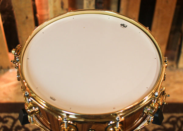 DW 5x14 Collector's Maple 333 Natural Lacquer over Santos Rosewood Snare Drum - SO#1409985