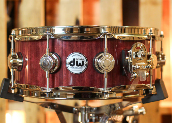 DW 5x14 Collector's Purpleheart VLT Natural Lacquer Snare Drum - SO#1430000