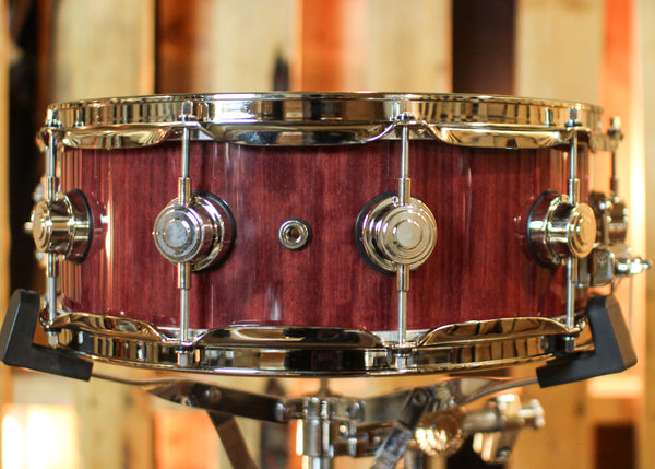 DW 5x14 Collector's Purpleheart VLT Natural Lacquer Snare Drum - SO#1430000