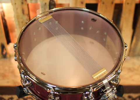 DW 5x14 Collector's Purpleheart VLT Natural Lacquer Snare Drum - SO#1430000
