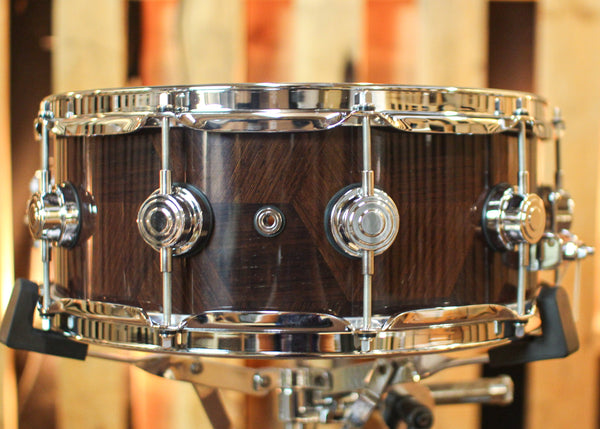 DW 5x14 Collector's Purpleheart VLT Escher Tessellation Snare Drum - SO#1119646