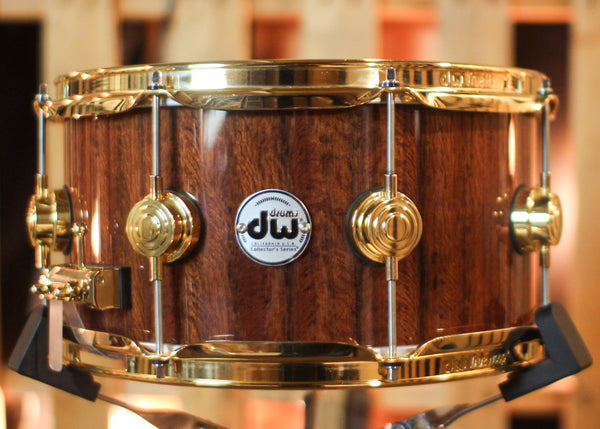 DW 6.5x13 Collector's Purpleheart VLT Red Tigerwood Snare Drum - SO#1421465