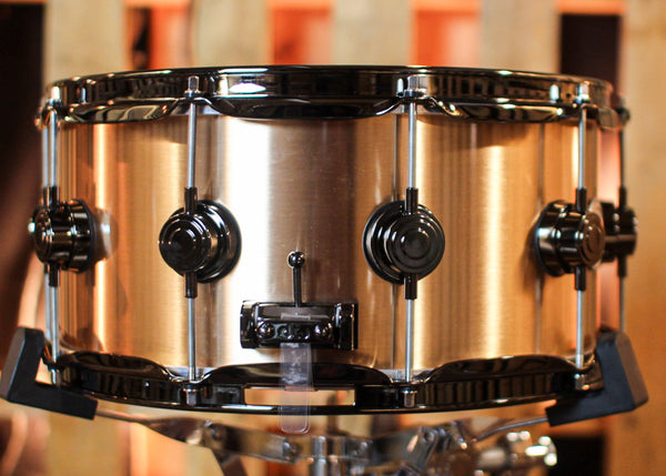 DW 6.5x14 Collector's 3mm Brushed Bell Bronze Snare Drum w/ Black Nickel Hardware