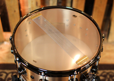 DW 6.5x14 Collector's 3mm Brushed Bell Bronze Snare Drum w/ Black Nickel Hardware