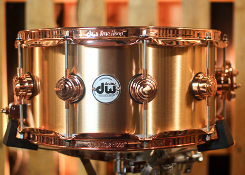 DW 6.5x14 Collector's 3mm Brushed Bell Bronze Snare Drum w/ Copper Hardware