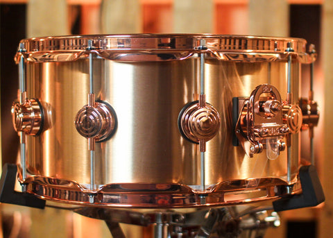 DW 6.5x14 Collector's 3mm Brushed Bell Bronze Snare Drum w/ Copper Hardware