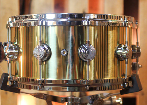 DW 6.5x14 Collector's Bell Brass Snare Drum w/ Die Cast Hoops