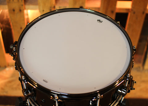 DW 6.5x14 Collector's Black Nickel over Brass Snare Drum w/ Black Nickel Hardware