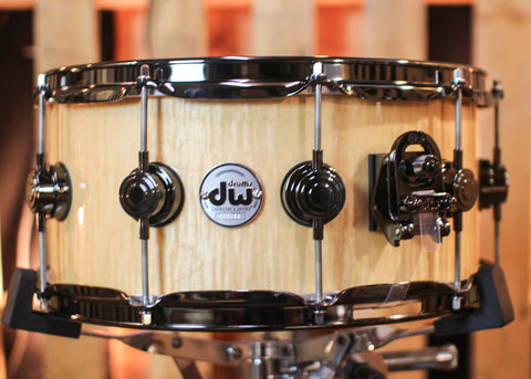 DW 6.5x14 Collector's Cherry HVLT Curly Maple Snare Drum - SO#1157709