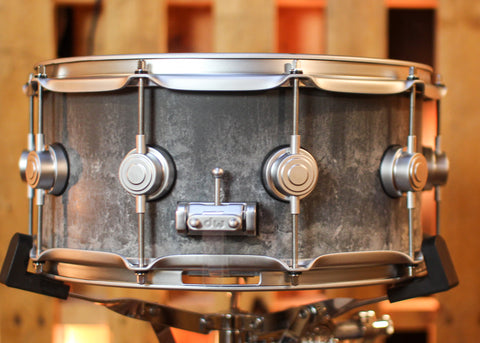 DW 6.5x14 Collector's Concrete Snare Drum w/ Satin Chrome Hardware