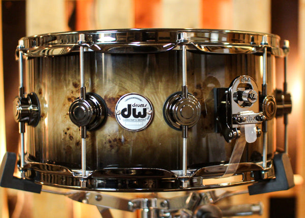 DW 6.5x14 Collector's Contemporary Classic Candy Black Burst over Mapa Burl Snare Drum - SO#1391651