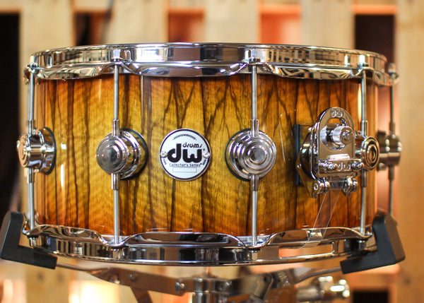 DW 6.5x14 Collector's Maple 333 Almond Burst over Black Limba Snare Drum - SO#1430090